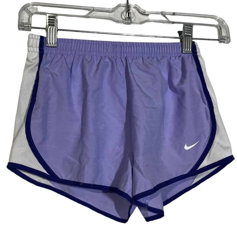 Nike Dri-Fit Girls Shorts Purple White Size Medium
